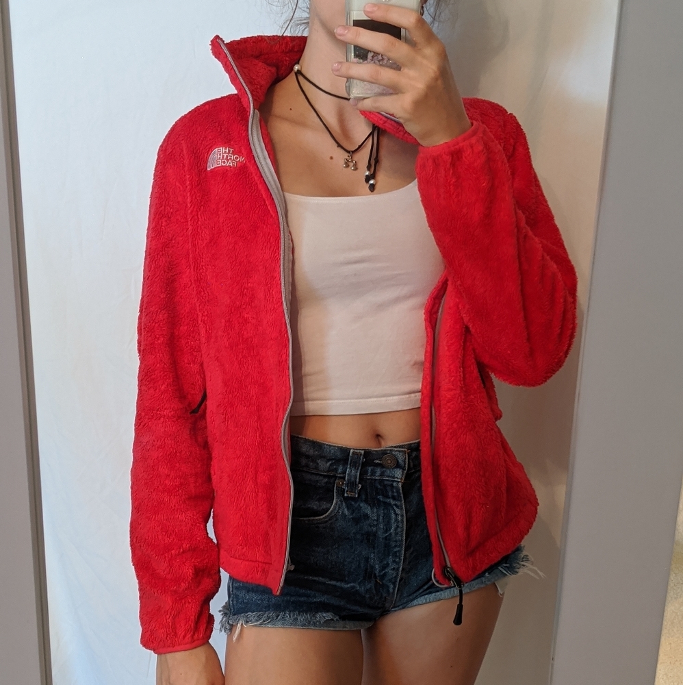 Red North Face Osito Fleece Jacket